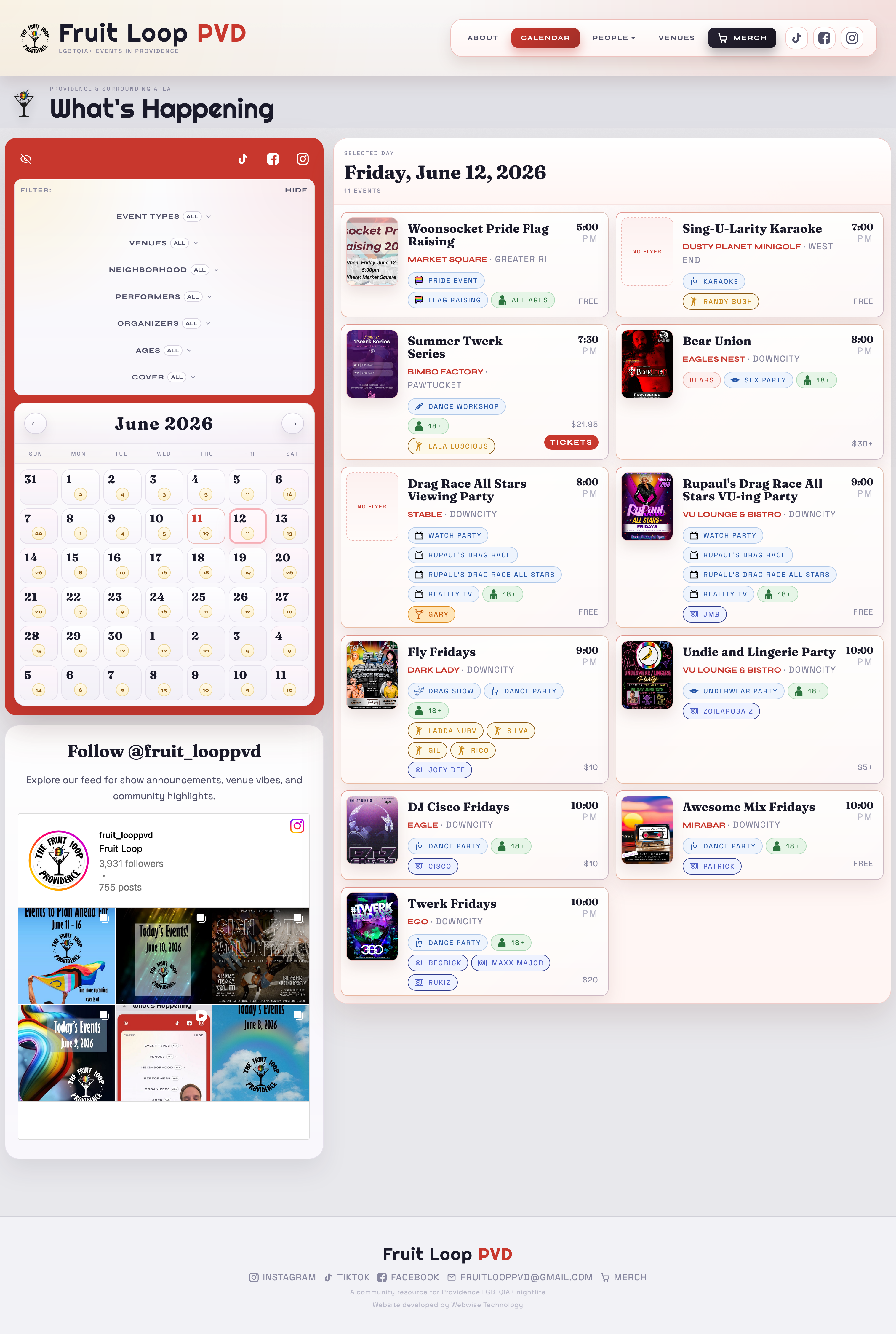 Fruit Loop PVD website screenshot